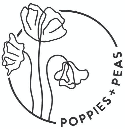 Poppies + Peas logo